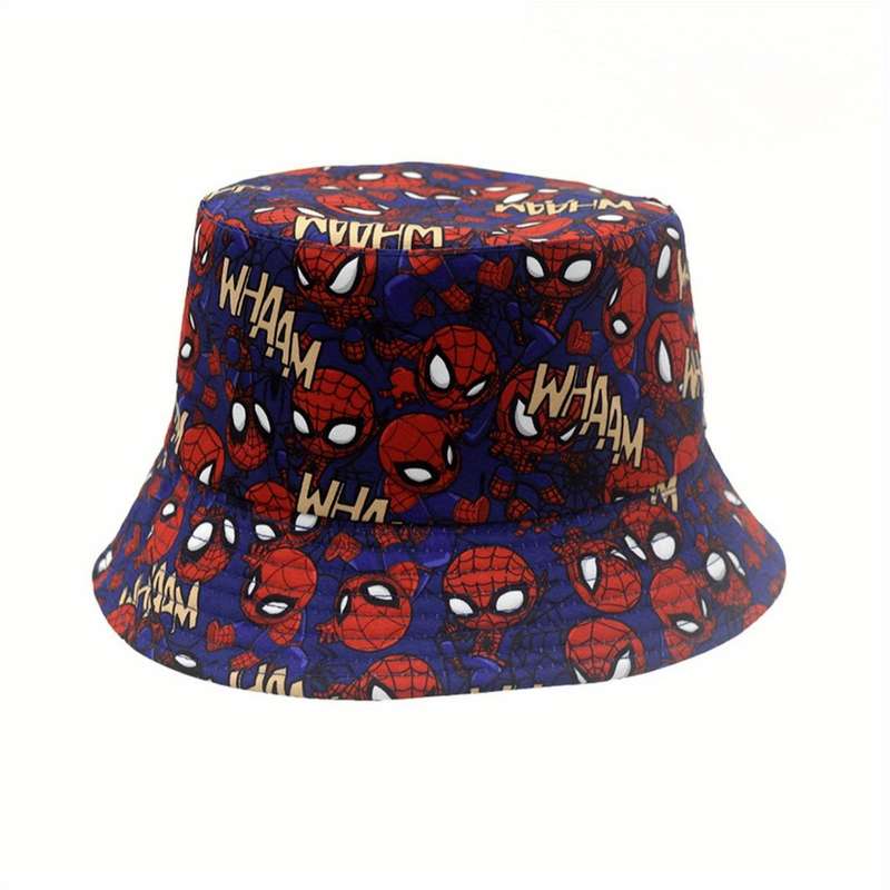 1pc Marvel Spider-Man Cartoon Character Style Fisherman Hat Best Choice for Travel and Outing