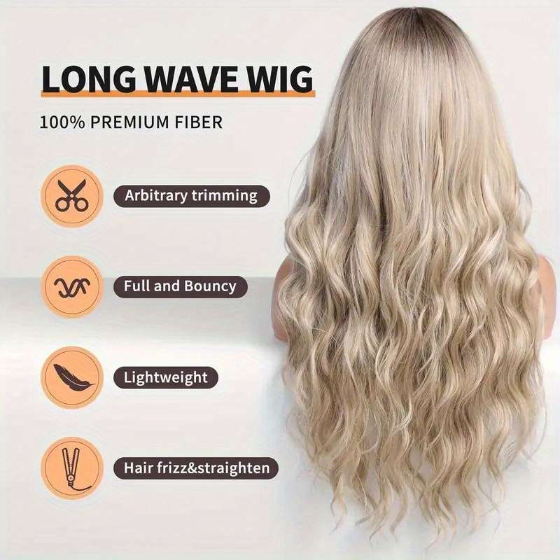 1Pc Brown Gradient 66.04cm Fashion Design Wig