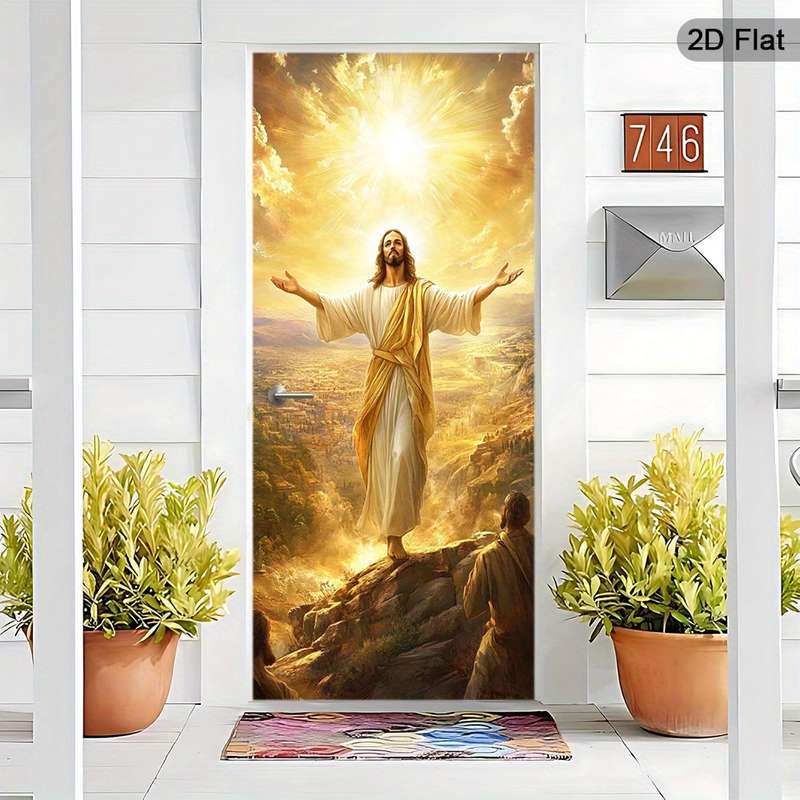 1pc 30.3x78.7 inches   77x200 cm   Jesus Christian Themed Stickers