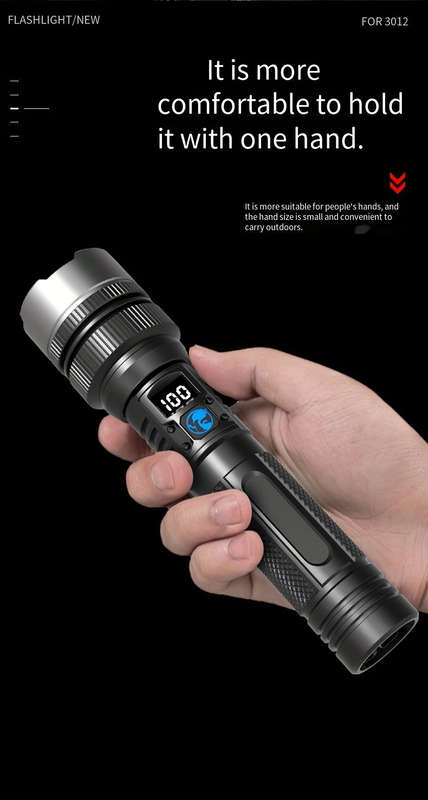 1PC Black Flashlight