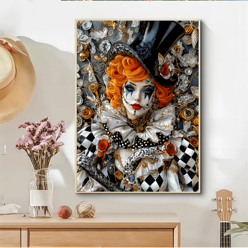 1000pcs Large Jigsaw Puzzle Vintage Clown-Themed Paper-Based Puzzle Toy for Adults