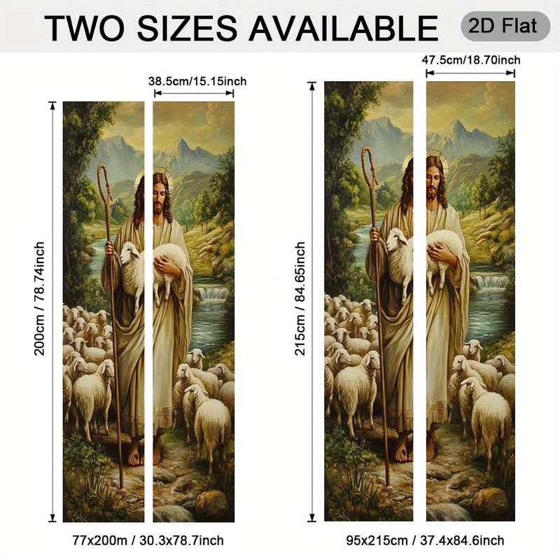 1pc 30.3x78.7 inches   77x200 cm   Jesus Christian Themed Stickers
