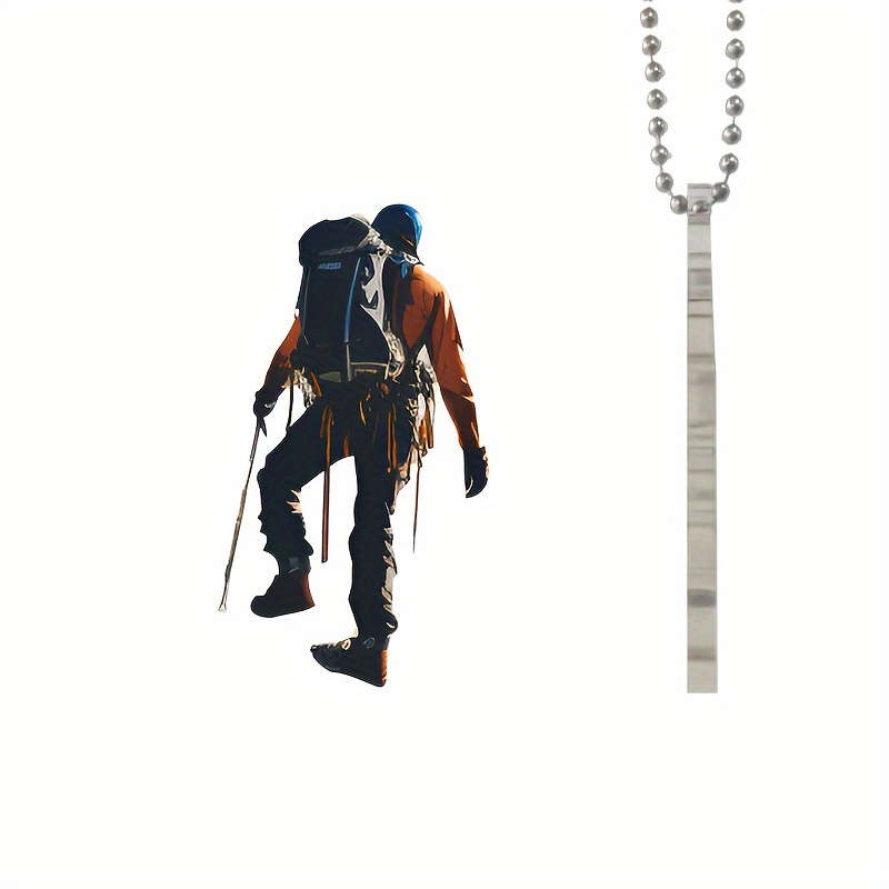 1pc 2D Flat   Acrylic Mountain Hiker Pendant Versatile Car Mirror Backpack Keychain Decor