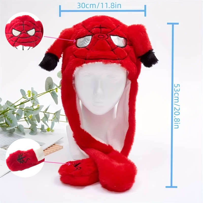1pc Spiderman-Themed Plush Hats with Ears Perfect for Festival Costumes Or As a Birthday Present.