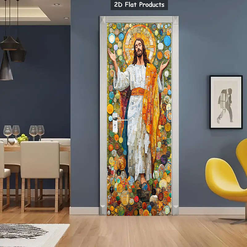 1pc 95.0x214.88cm Jesus Christian Themed Stickers