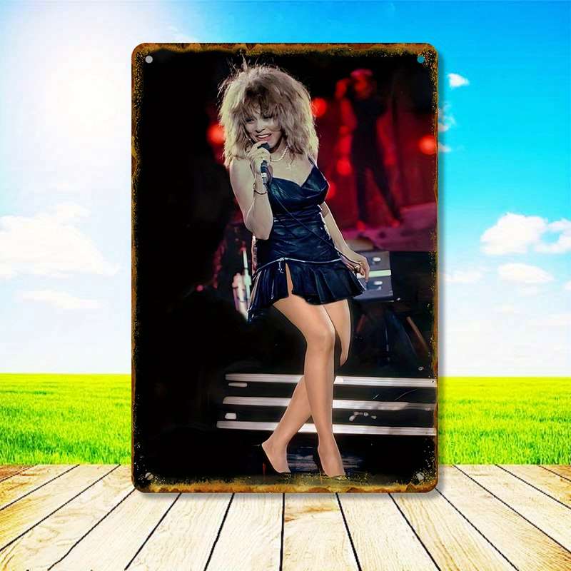 1pc Vintage Retro Metal Wall Sign High-Definition Stage Singer Art Decor for Living Room Bedroom