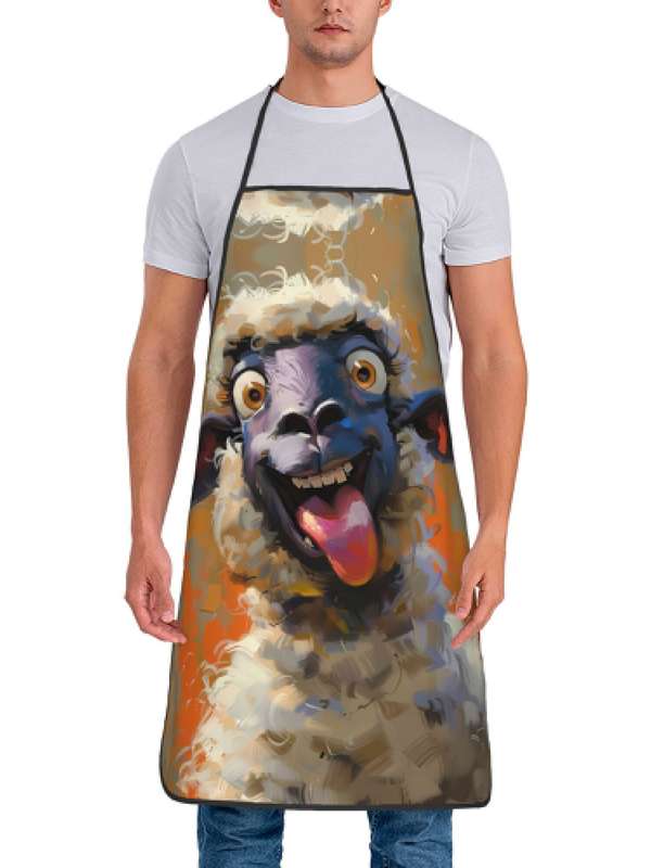 1pc Farm Animals Cows Donkeys Sheep Apron Chef Male Female Patterned