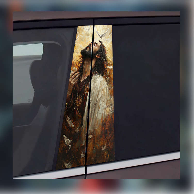 2pcs Jesus Christian Themed Stickers
