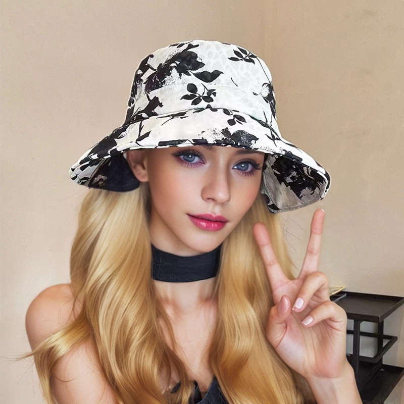 1pc Women'S Stylish Floral Bucket Hat Lightweight Sun-Protective All-Season Use Perfect fo