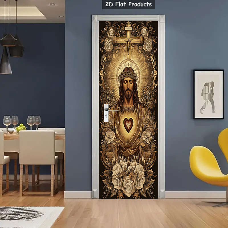 1pc 95.0x209.8cm Jesus Christian Themed Stickers