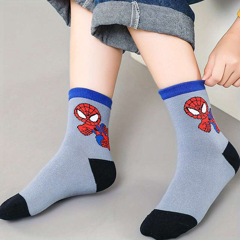5 Pairs Red 3 To 5 Years High Elastic Socks