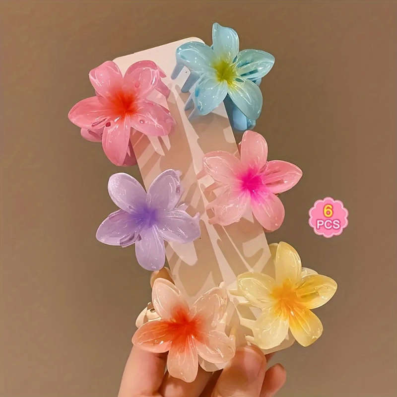 6Piece Gradient Flower Hairpin Set6Piece Gradient Flower Hairpin Set