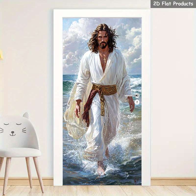 1pc 95.0x214.88cm Jesus Christian Themed Stickers