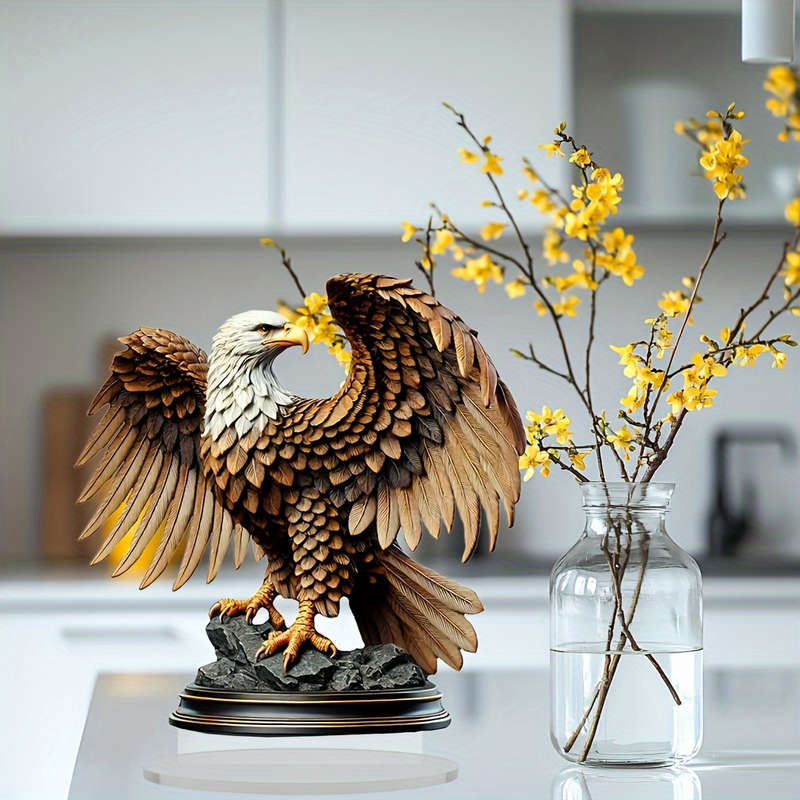1pc 2D Flat  A  Acrylic Tabletop Decoration of an Elegant Eagle Featuring a Stand a Vintage-Sty