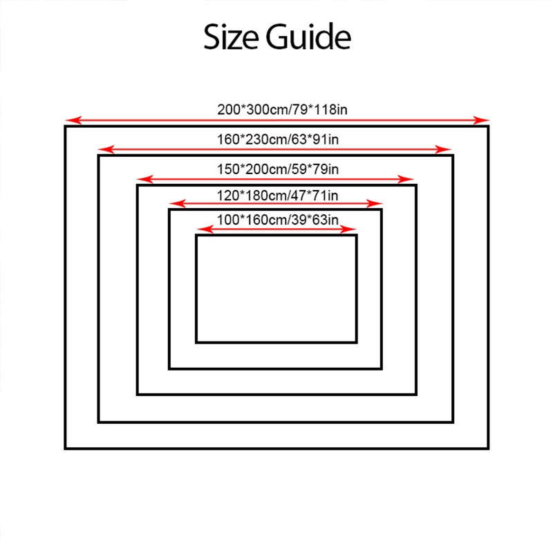 1Pc 100x160cm 39x63inch Floor Mat
