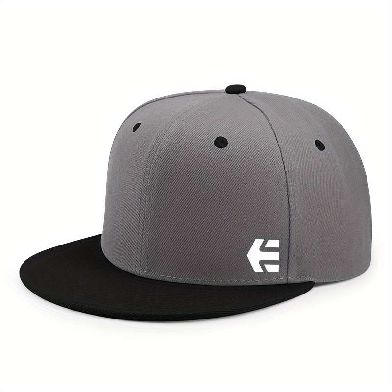 1pc Adjustable Snapback Baseball Cap Lightweight Sun-Protective Polyester with Stylish Flat Brim