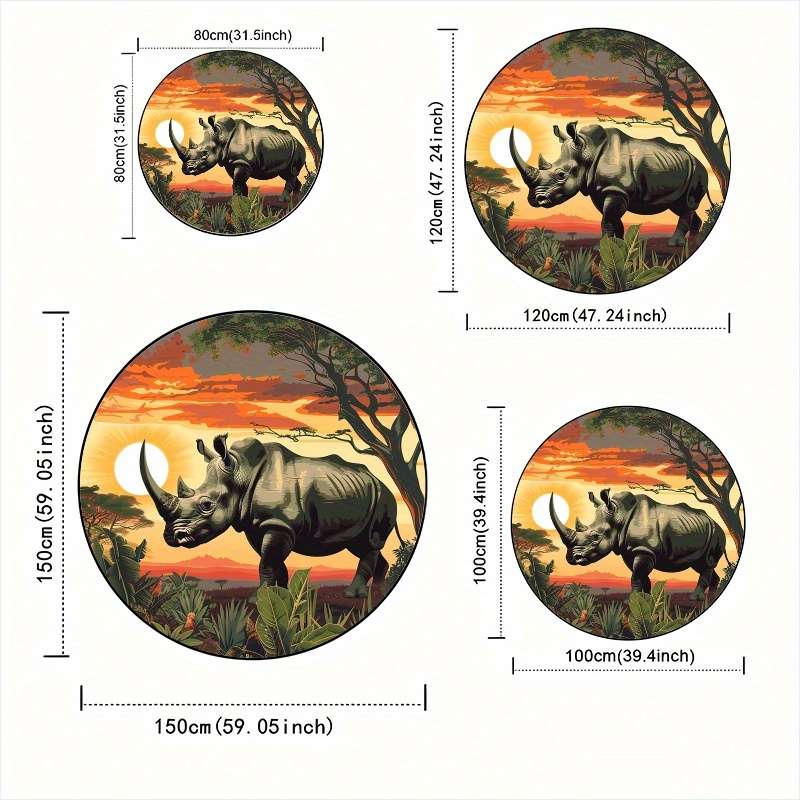 1Pc 120x120cm 47.24x47.24inch Floor Mat