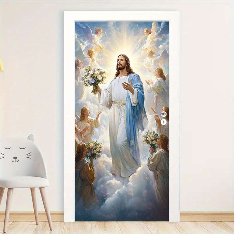 1pc 95.0x214.88cm Jesus Christian Themed Stickers