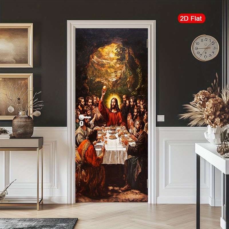 1pc 30.3x78.7 inches   77x200 cm   Jesus Christian Themed Stickers