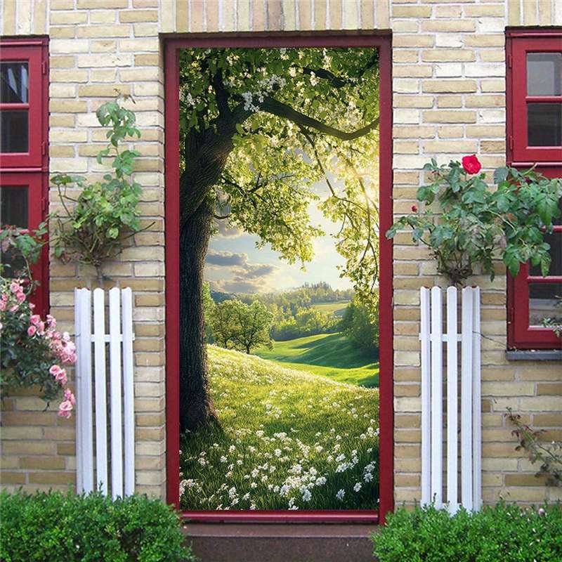 1Pc 95.0x214.88cm Door Window Sticker