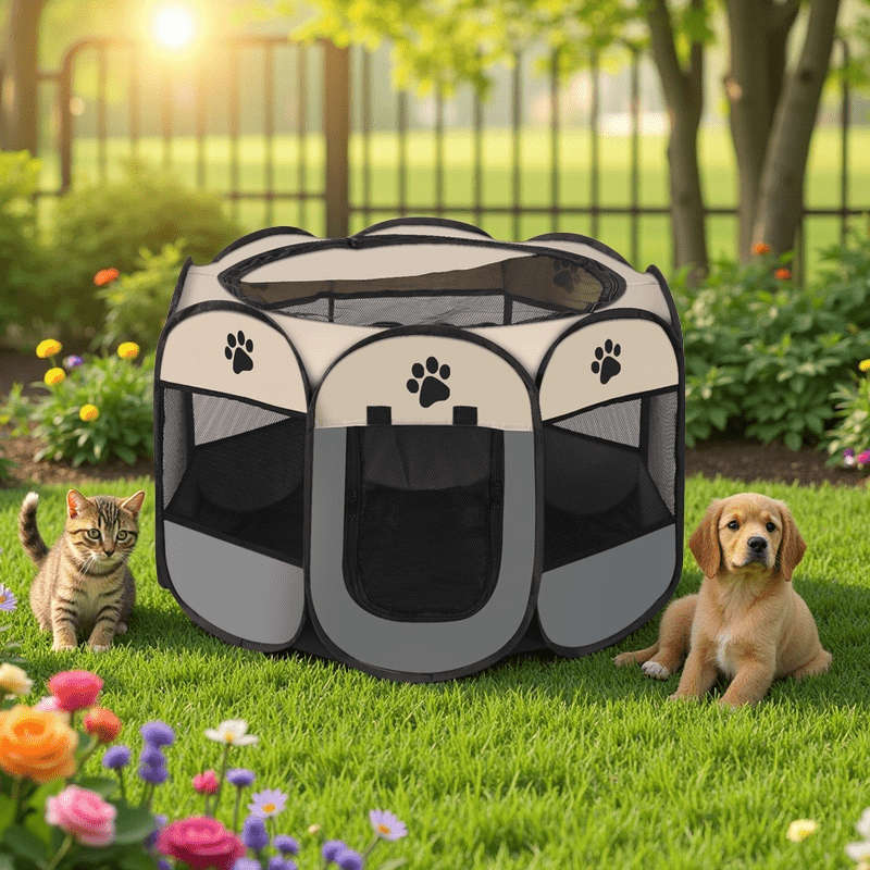 1pc Size: 91*91*58cm - Suitable for Items Dark Gray-DPet Cage