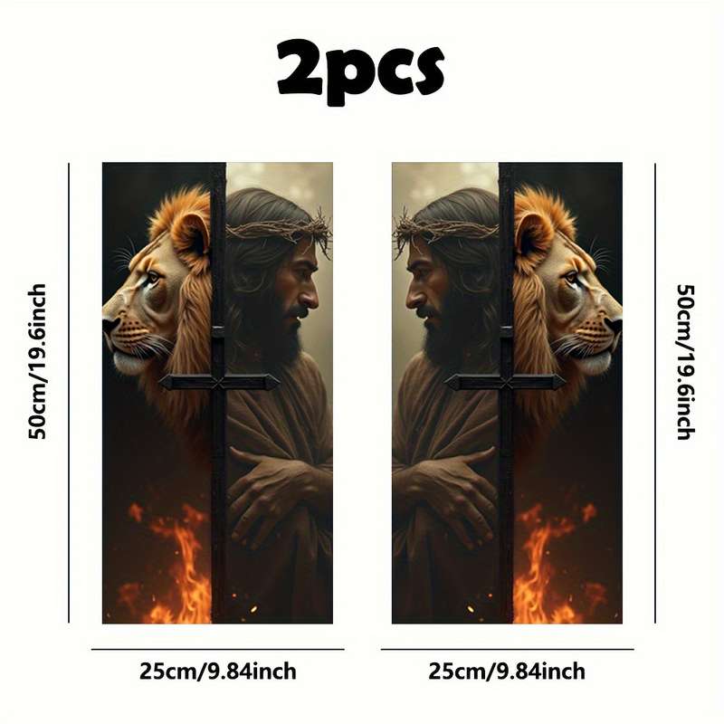 1pc Set Of 2 Pieces Jesus Christian Themed Stickers