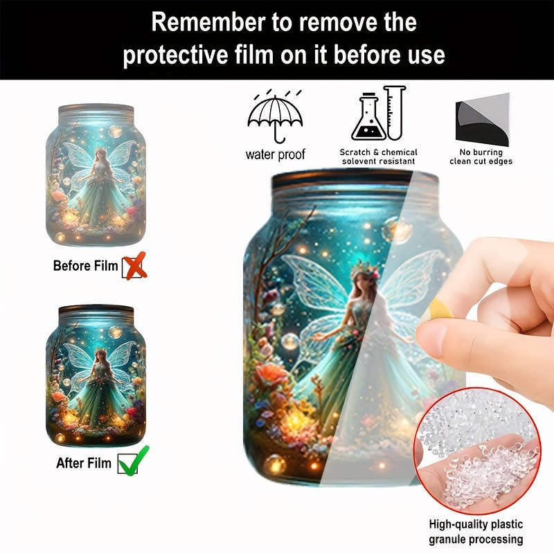 1pc 2D Flat   Acrylic Enchanted Forest Acrylic Sun Catcher- 12.45x 18.03cm Fairy Tale Glass