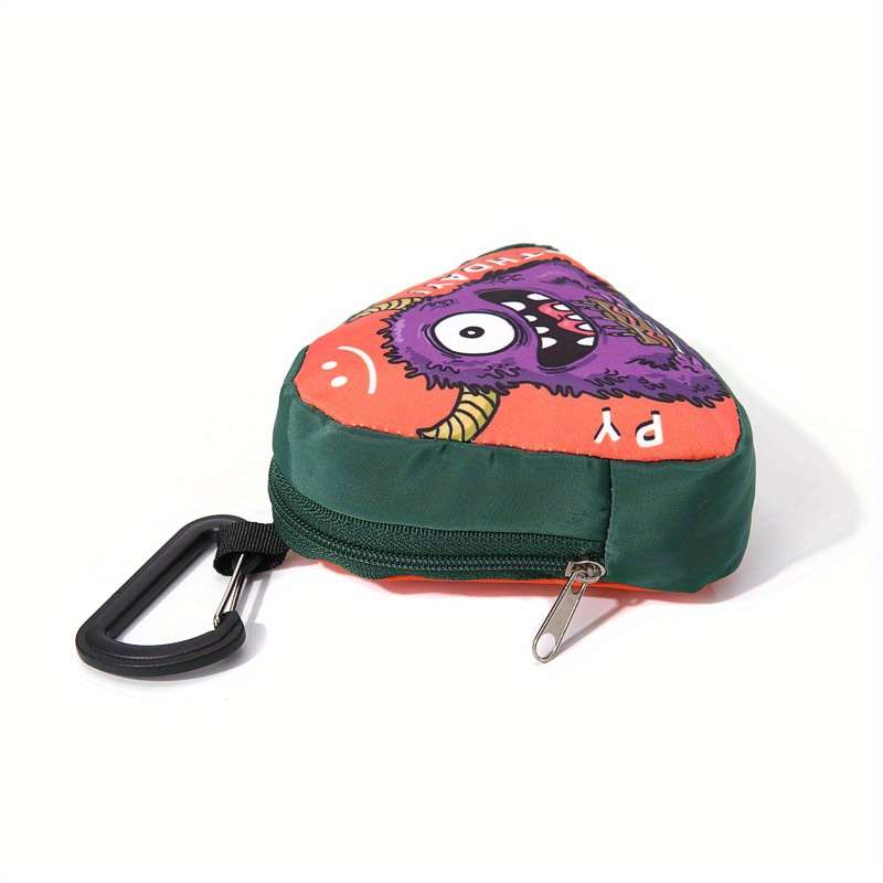 1pc Innovative Polyester Hip-Hop Mini Bag for Women Trendy Monster Face Design Coin Purse S
