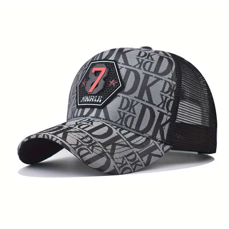 1pc One Piece of Personalized Letter Embroidered Baseball Cap Classic Plaid Cap Fashionable And V