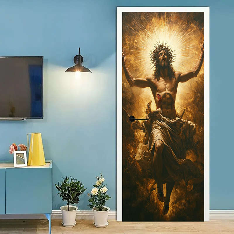1pc 95.0x214.88cm Jesus Christian Themed Stickers