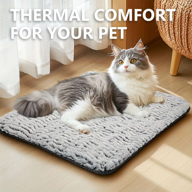 1PC Pet Mat White And Gray Size S  50.8cm X 39.88 cm