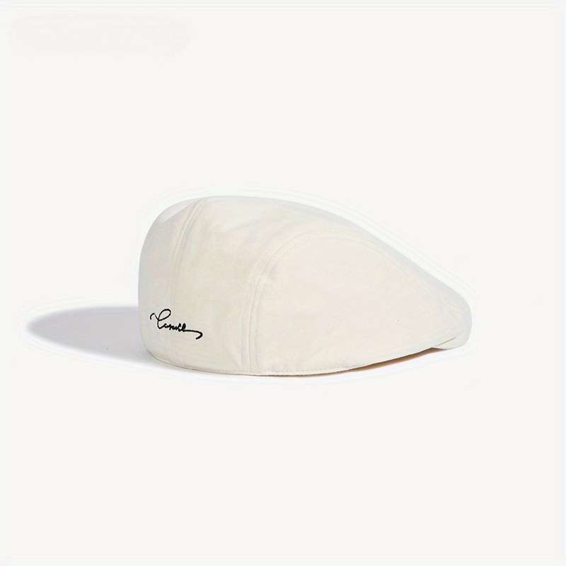 1pc Men's Retro Beret Cap Reversible Vintage Newsboy Hat Spring Autumn Fashion Accessory Gray
