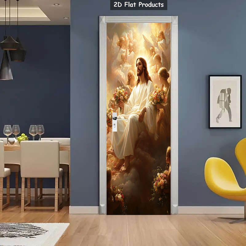 1pc 95.0x209.8cm Jesus Christian Themed Stickers