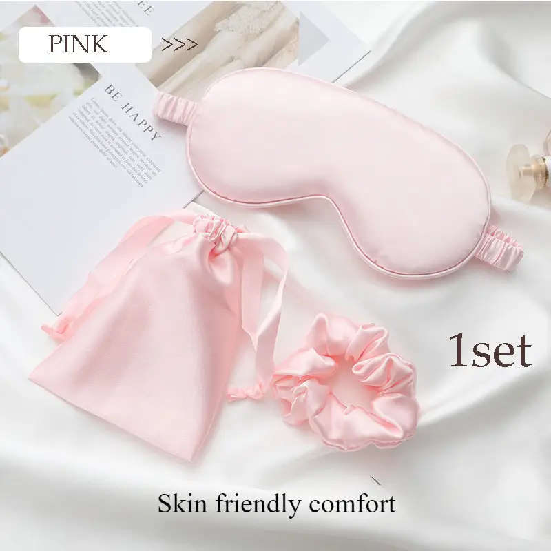 1Set sleep mask with storage bag and hair band