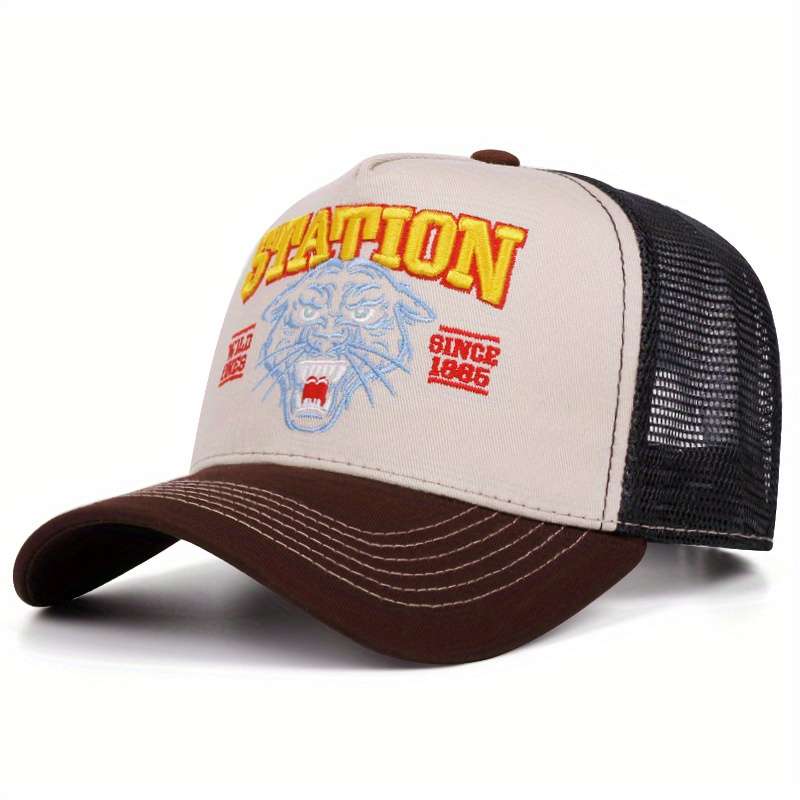 1pc Men's Spring Autumn Sun Protection Baseball Cap Outdoor Truck Driver Hat 100% Pol