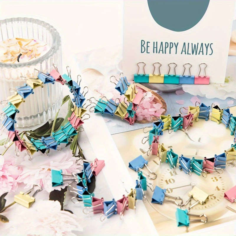 45Pcs Colorful Mini Binder Clips Small Paper Clips For Home School And Office Organization