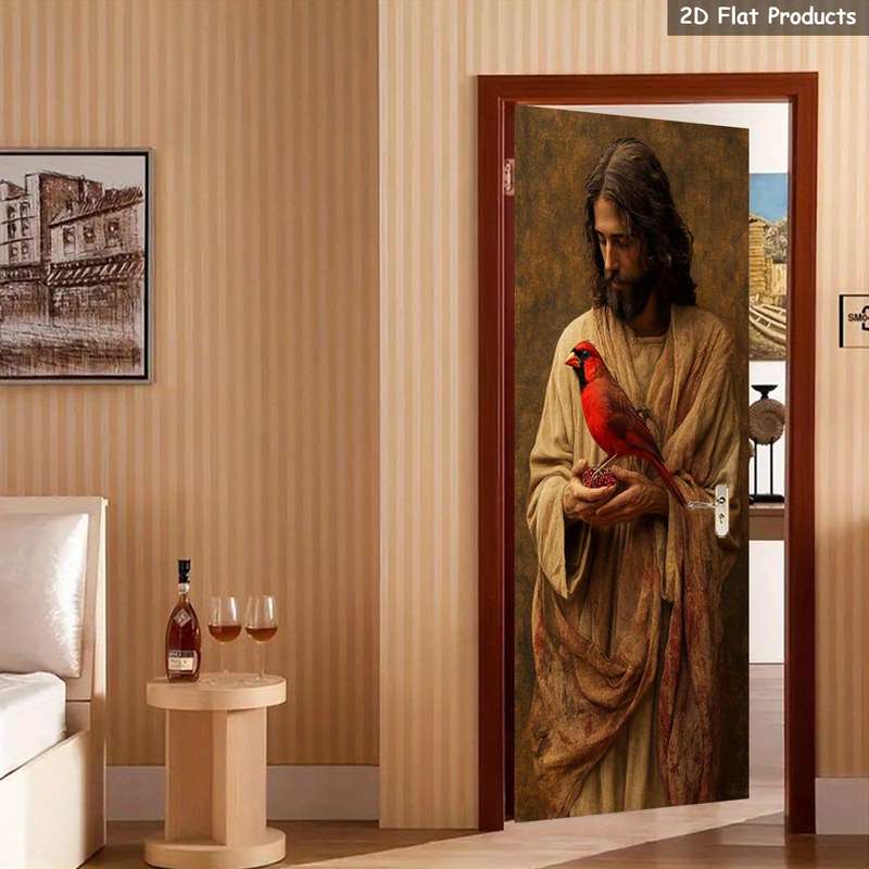 1pc 95.0x214.88cm Jesus Christian Themed Stickers