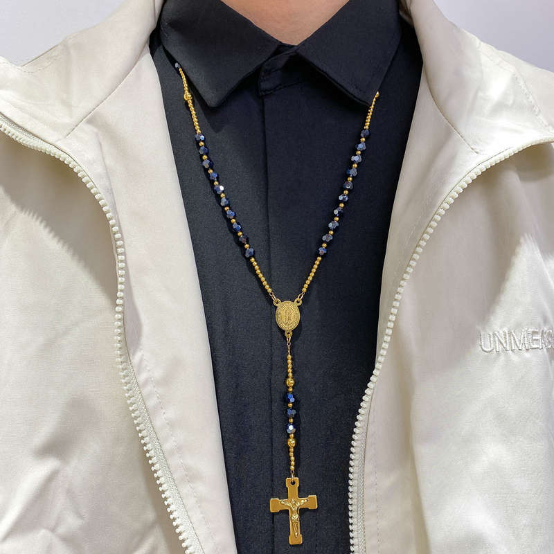 1 Piece Golden Jesus Theme Pendant