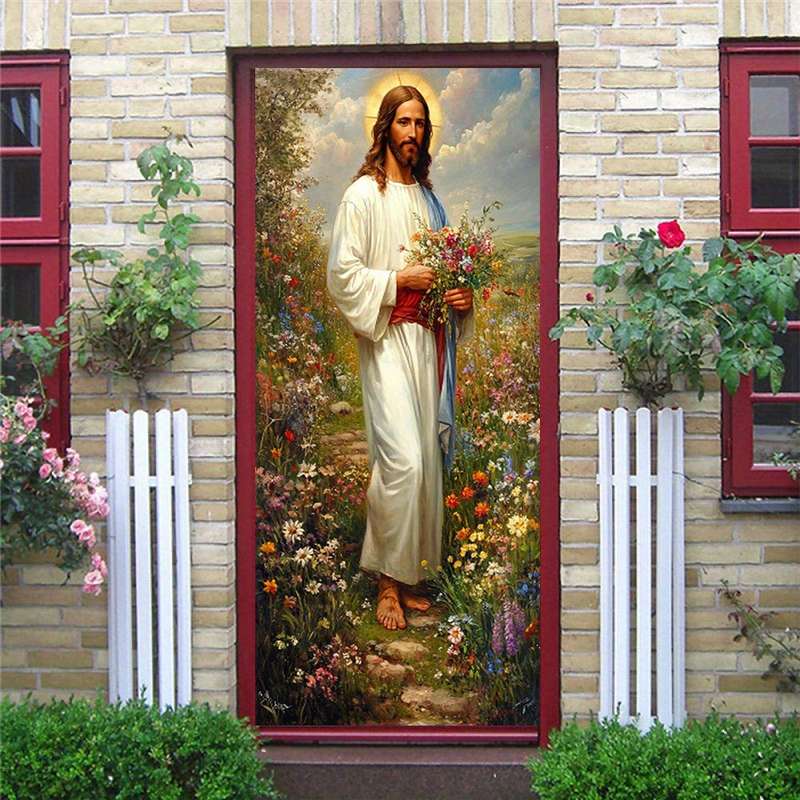 1pc 95.0x214.88cm Jesus Christian Themed Stickers