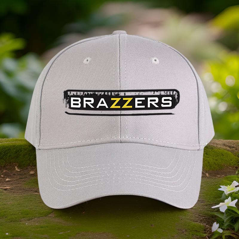 1pc Brazzers Embroidered Trucker Hat 100% Polyester Adjustable Sun Cap Hand Washable Woven