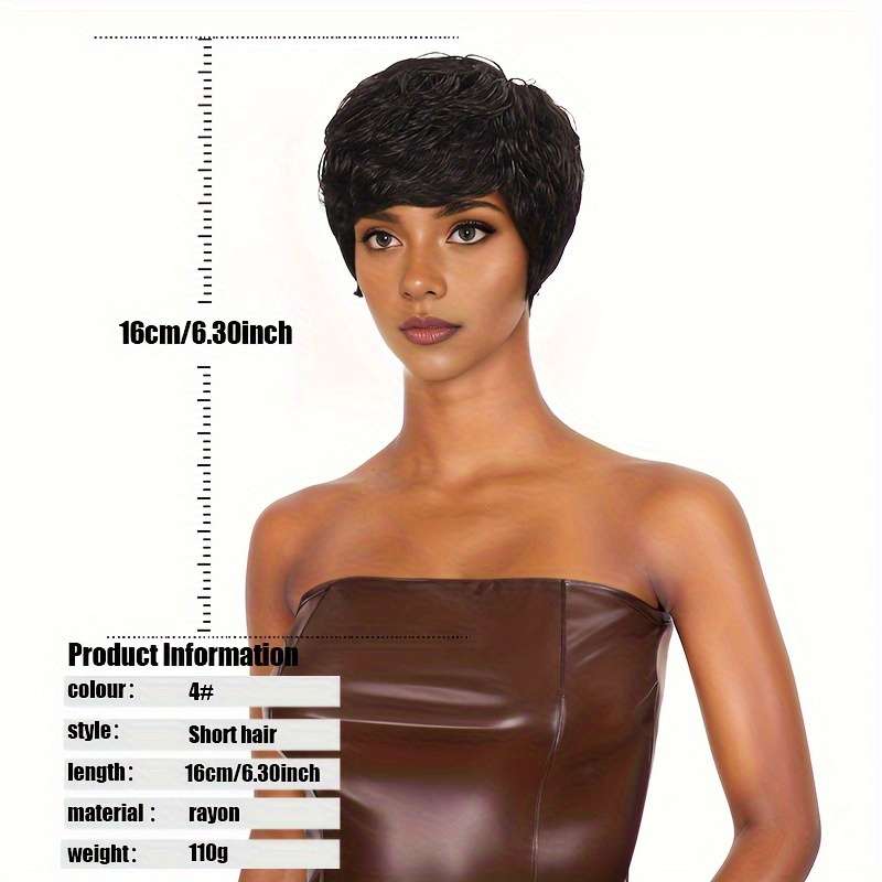 1Pc Deep Grey 20.32cm- Fashion Design Wig