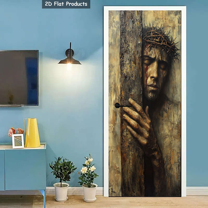 1pc 95.0x209.8cm Jesus Christian Themed Stickers