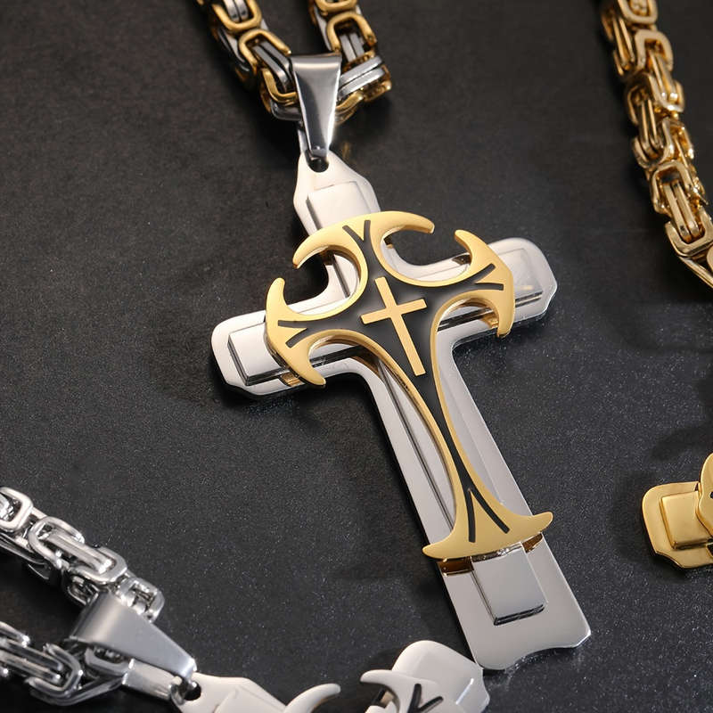 1 Piece Golden Jesus Theme Pendant