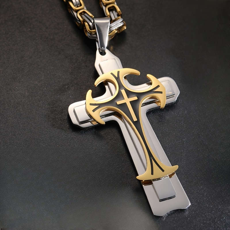 1 Piece Golden Jesus Theme Pendant
