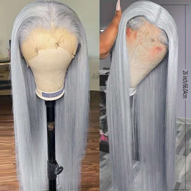 1Pc Silvery Grey 66.04cm Fashion Design Wig