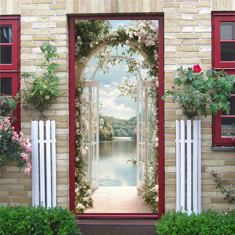 1Pc 95.0x214.88cm Door Window Sticker