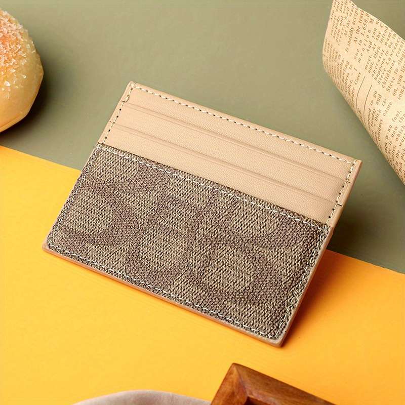 1pc Fashionable High-Quality Women'S Card Holder Featuring a Slim Design for Credit Cards Easy to