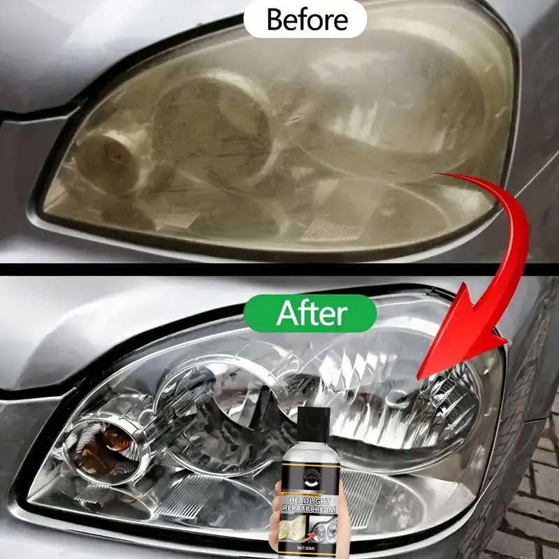 1pc Headlight Restoration Kit Quick Fix for Oxidation Yellowing Scratches Easy-to-Use Polishing Comp