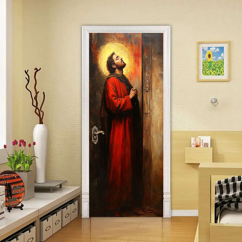 1pc 95.0x214.88cm Jesus Christian Themed Stickers