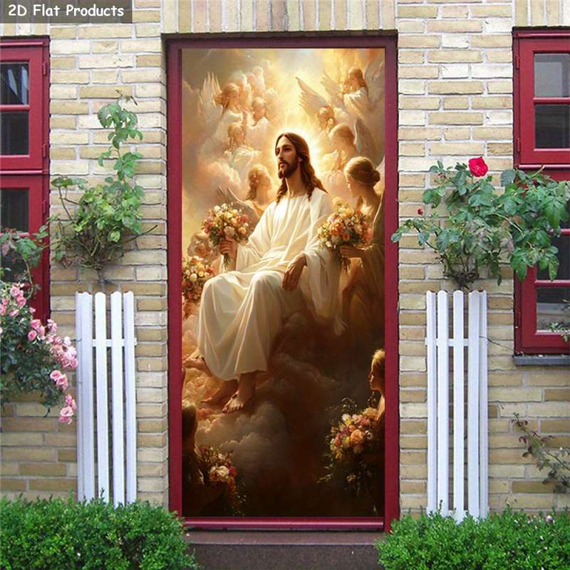 1pc 95.0x209.8cm Jesus Christian Themed Stickers